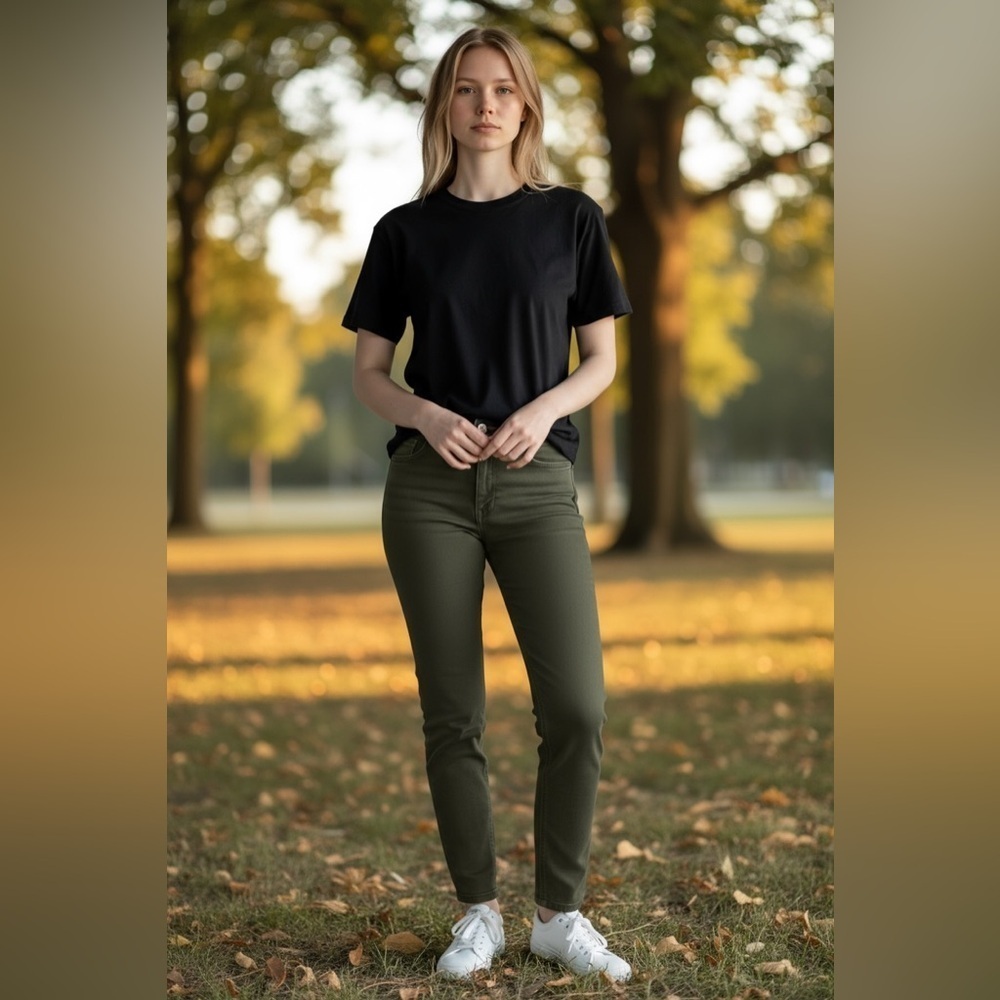 Missoni Army Green Skinny Jeans - Picture 2 of 10